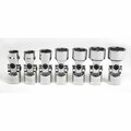 Williams Socket Set, 7 Pieces, 3/8 Inch Dr, Universal, 3/8 Inch Size JHW31938